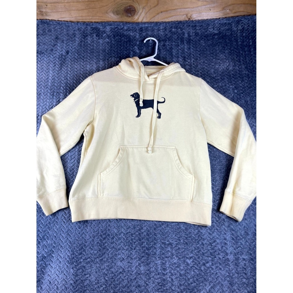 The Black Dog Legacy Classic Heavyweight Hoodie Unisex XS Yellow Fleece Lined